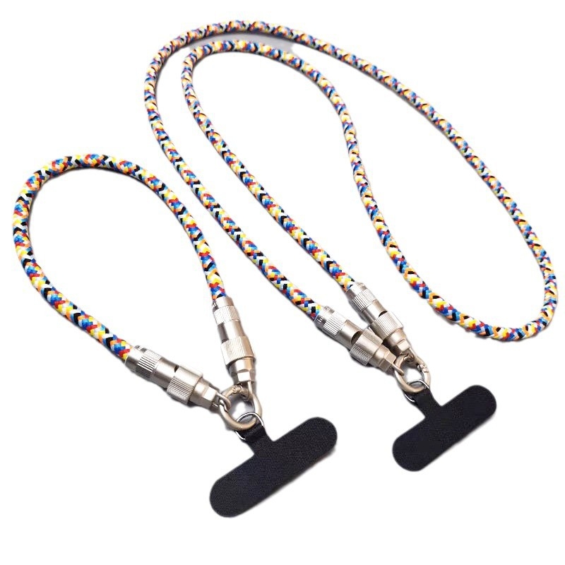 Soson 2-v-1 lanyard kábel pre USB-C a Lightning, tkaný, PD60W rýchle nabíjanie, kovová spona zo zliatiny zinku