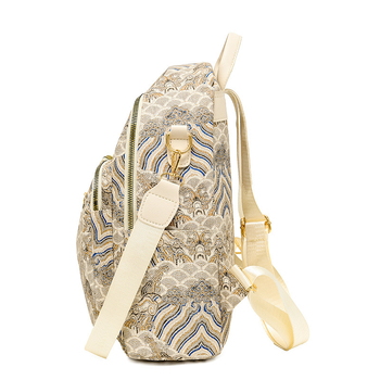 Ženski ruksak s više pretinaca, velik kapacitet, jednostavan retro američki stil (Materijal: PVC; Stil: Slobodno vrijeme putovanja; Podstava: Poliester; Otvaranje: Zatvarač; Vodootpornost: Da)