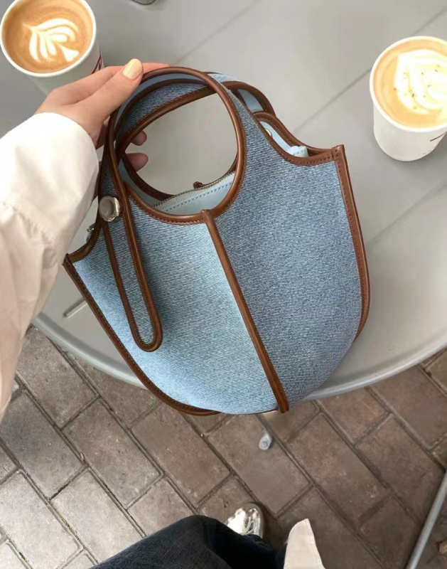 PU torbica-košara za voće i povrće, mala kvadratna torbica, gradski minimalistički stil, proljeće 2023, svakodnevna upotreba