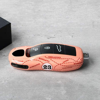 Porsche raktų dėklas iš ABS+PC, suderinamas su Cayenne, Macan, 718, Taycan, 911 ir Panamera, Murat prekės ženklas, stilius Trend