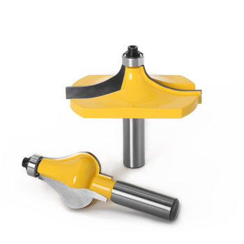 Σετ φρεζών ξύλου, 2 τεμάχια: φρεζα με κυρτό άκρο για βραχίωνα και φρεζα γραμμής, κεφαλή σφαίρας Ø76 мм, μήκος εργασίας 42 мм, Ø12,7 мм