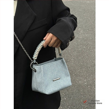 Moteriška PU odos dėžutės formos rankinė su grandine – elegantiška, kasdienė rankinė