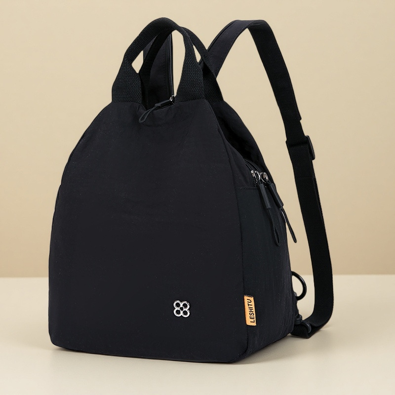 Ženski najlon ruksak s tri načina nošenja (ruksak/torba preko ramena/ručna torba), zatvaranje zipom, poliester podstava, unutarnja džep sa zipom i džep za mobitel, otporan na habanje i protiv krađe, ljeto 2025, brend .SL.