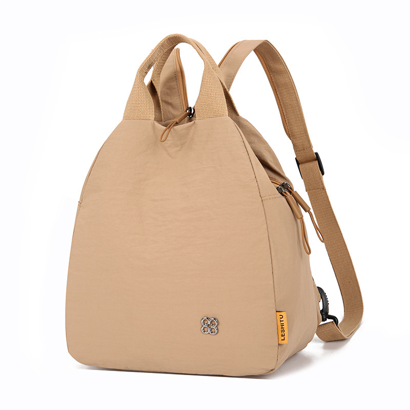 Ženski najlon ruksak s tri načina nošenja (ruksak/torba preko ramena/ručna torba), zatvaranje zipom, poliester podstava, unutarnja džep sa zipom i džep za mobitel, otporan na habanje i protiv krađe, ljeto 2025, brend .SL.