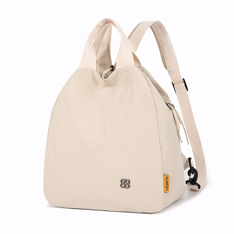 Ženski najlon ruksak s tri načina nošenja (ruksak/torba preko ramena/ručna torba), zatvaranje zipom, poliester podstava, unutarnja džep sa zipom i džep za mobitel, otporan na habanje i protiv krađe, ljeto 2025, brend .SL.