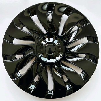 Tesla Model Y ratų hub`o dangtelis, ciklinio stiliaus su simetrišku kraštu, ABS+PC medžiaga, kilmė Danyang, Jiangsu, pritaikymas galimas