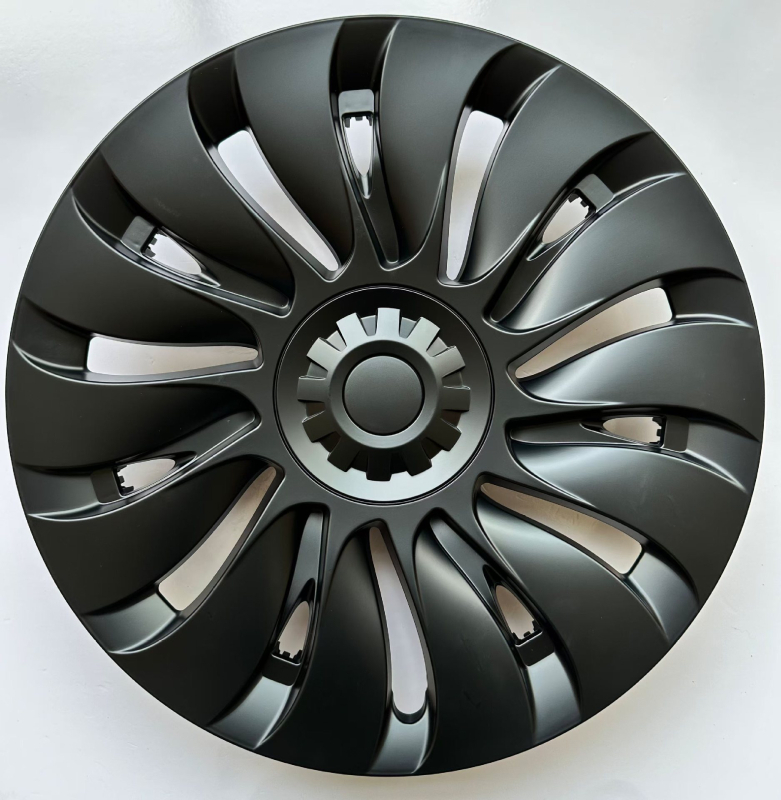 Tesla Model Y ratų hub`o dangtelis, ciklinio stiliaus su simetrišku kraštu, ABS+PC medžiaga, kilmė Danyang, Jiangsu, pritaikymas galimas