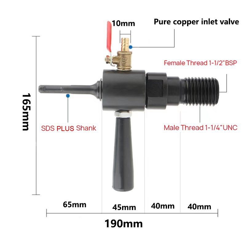ZUXLA SDS-Plus конверсионна глава за ударна бормашина, резба 1-1/4-7 UNC, материал 40CR