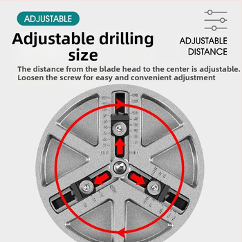 Регулируем многофункционален дърводелски инструмент за пробиване на дупки за дърво, гипсокартон, пластмаса и алуминиева плоча