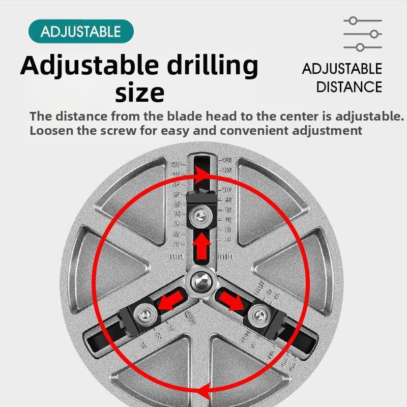 Регулируем многофункционален дърводелски инструмент за пробиване на дупки за дърво, гипсокартон, пластмаса и алуминиева плоча