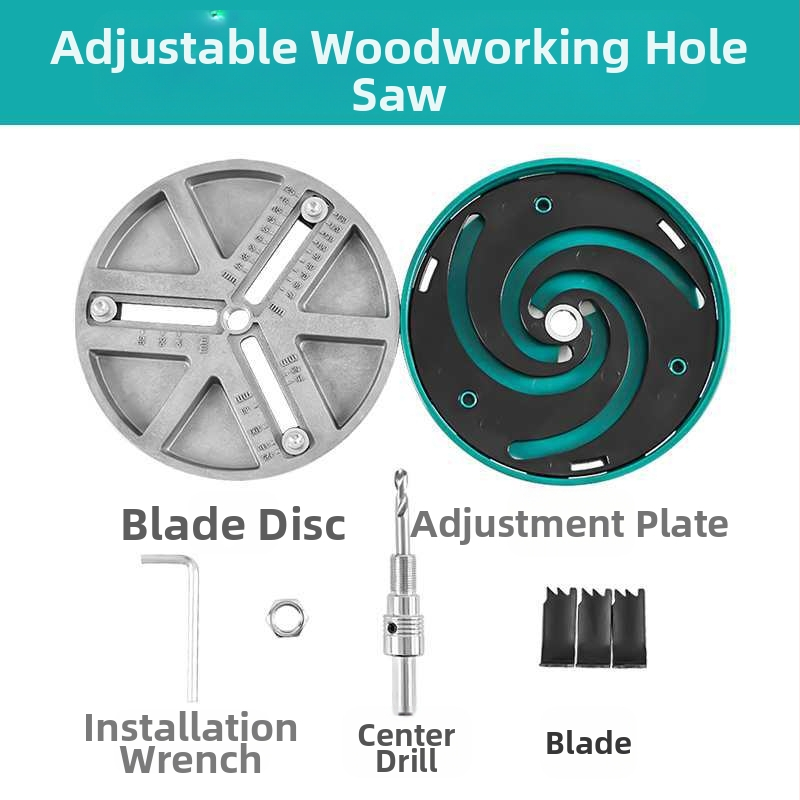 Регулируем многофункционален дърводелски инструмент за пробиване на дупки за дърво, гипсокартон, пластмаса и алуминиева плоча