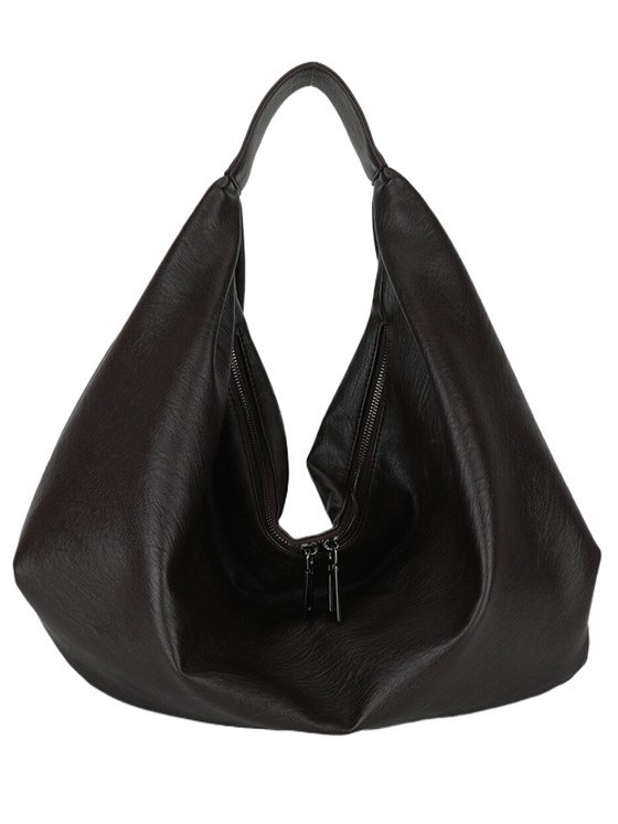 PU krepšys dumpling formos, crossbody rankinė su užtrauktuku uždarymu ir poliesterio pamušalas, vidinė kišenė su užtrauktuku