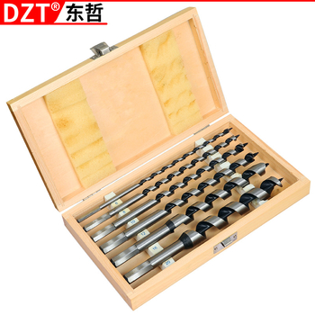 DZT/Dongzhe: 6-частен дърводелски набор свредла в дървена кутия, размери 6-20