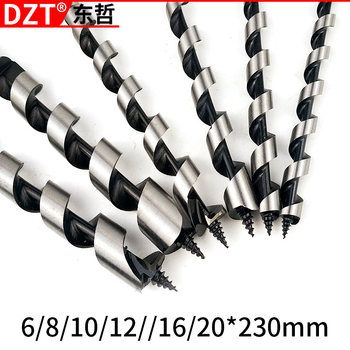 DZT/Dongzhe: 6-частен дърводелски набор свредла в дървена кутия, размери 6-20