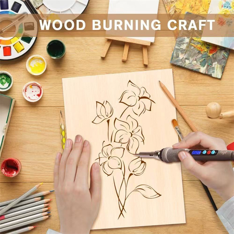 Tanak furnirani drveni kvadratići za rukotvorine i modeliranje, pogodni za lasersko rezanje, spaljivanje drveta i slikanje.