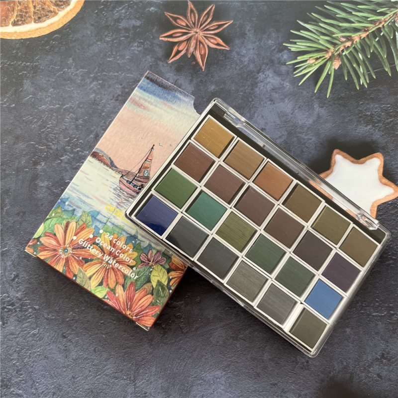 Ciets akvareļu pigments gleznošanai (Privāta etiķete ar licenci pieejama; IP atļauja nav)