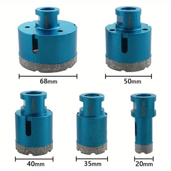 Комплект от 5 части за сухо пробиване с M14 – дупкови свредла за порцеланови плочки, гранит, мрамор и витрифицирана тухла