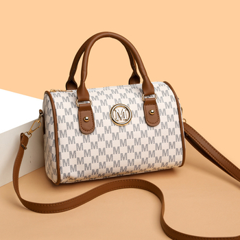 PU torba cilindričnog oblika s poliesterom podlogom, zatvarač, ID džep, svakodnevna upotreba.