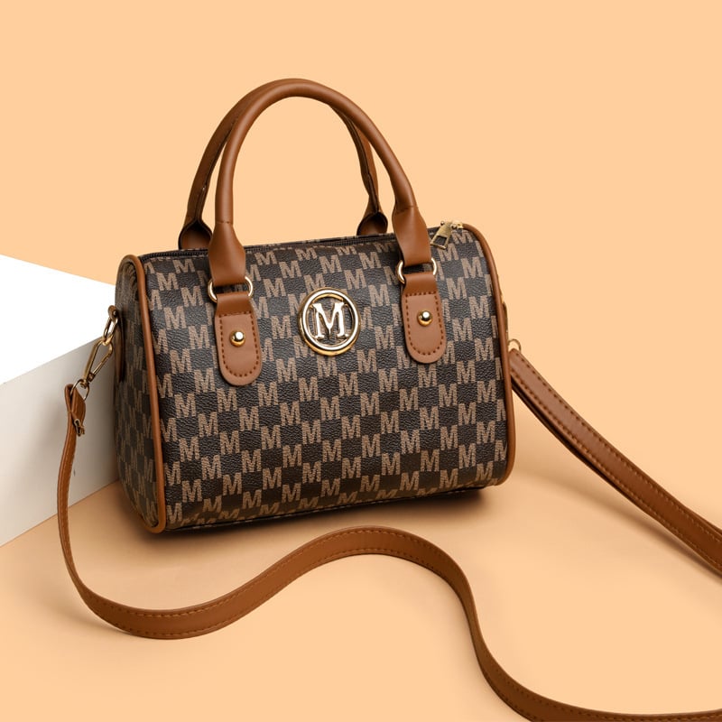 PU torba cilindričnog oblika s poliesterom podlogom, zatvarač, ID džep, svakodnevna upotreba.