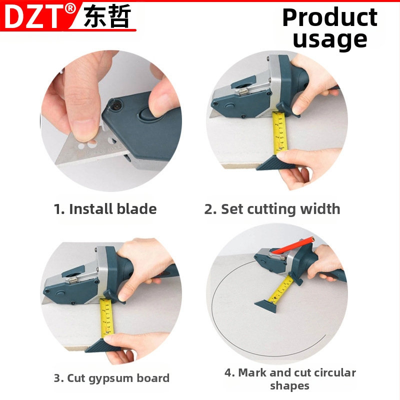 DIYT Viacfunkčný nástroj na spoje sádrokartónu pre podlahovú výstavbu — kov a plast, 1 kus, pre domáce použitie, národný štandard