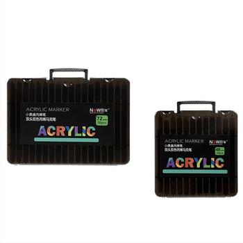 Akrilinis markeris su dviem galiukais, atsparus vandeniui, minkštas antgalis grafitiui