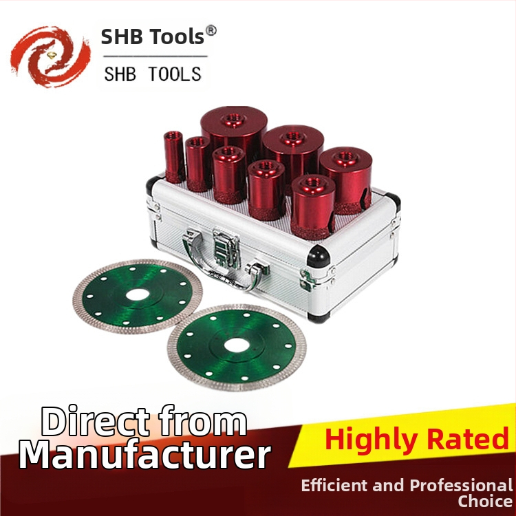 Диамантен запояван комплект за пробиване на отвори M14 за плочки и мрамор, вакуумно запояване, метална сплав