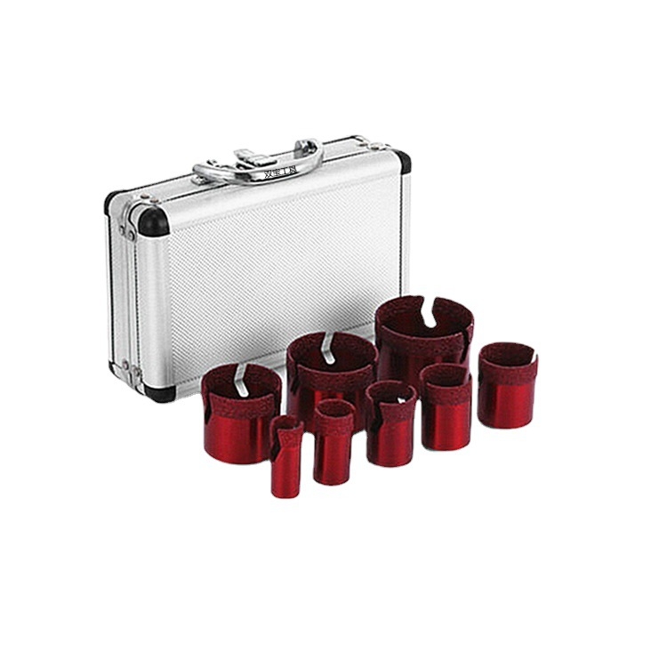 Диамантен запояван комплект за пробиване на отвори M14 за плочки и мрамор, вакуумно запояване, метална сплав