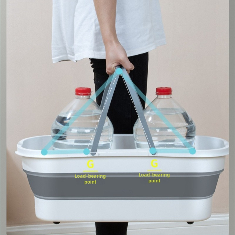 Sklápacie vedro na mop zo silikónu, pre vonkajšie umývanie áut, nosnosť nad 10 kg