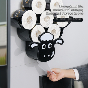 Sieninis dekoratyvinis popieriaus dėklas, Sheep Tissue Box modelis, plastmasinis materijalas, šiuolaikiškas paprastas stilius, Bandao prekės ženklas.