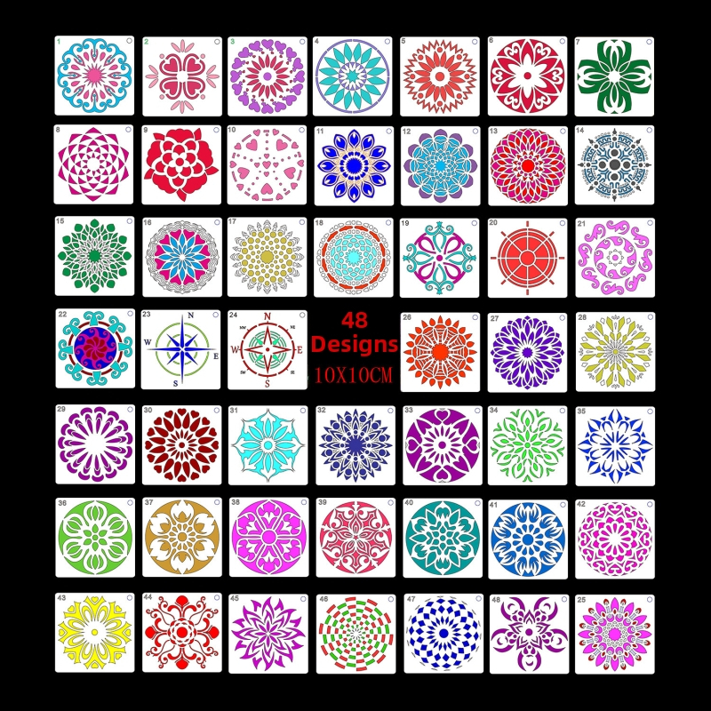 Mandala шаблон за рисуване – PET материал, марка Painted Enle; Частна марка: Да; IP авторизация: Не; Внос: Не