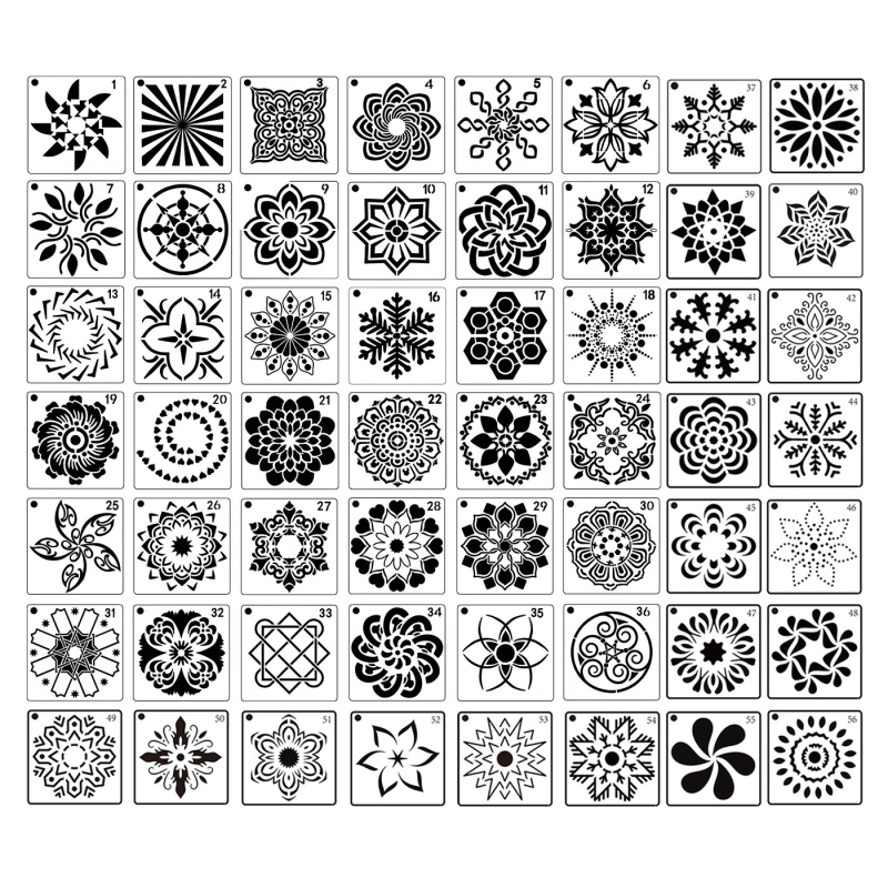 Mandala шаблон за рисуване – PET материал, марка Painted Enle; Частна марка: Да; IP авторизация: Не; Внос: Не