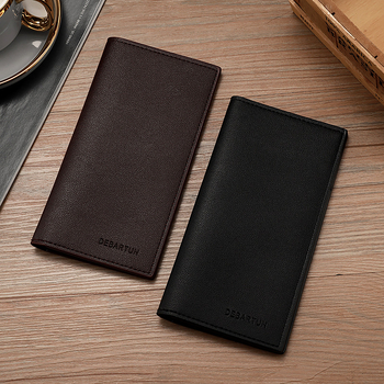 Мъжки портфейл от PU кожа - тънък, дълъг, минималистичен, с много отделения за карти за ежедневна употреба (Пролет 2024)