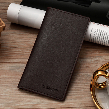 Мъжки портфейл от PU кожа - тънък, дълъг, минималистичен, с много отделения за карти за ежедневна употреба (Пролет 2024)