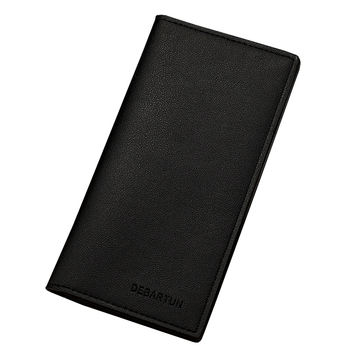 Мъжки портфейл от PU кожа - тънък, дълъг, минималистичен, с много отделения за карти за ежедневна употреба (Пролет 2024)