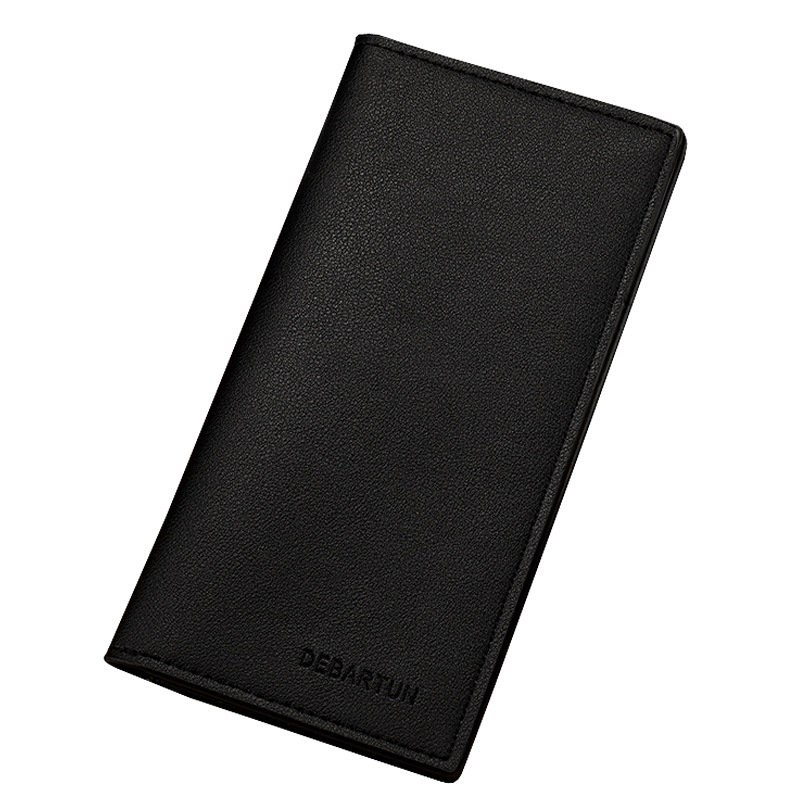 Мъжки портфейл от PU кожа - тънък, дълъг, минималистичен, с много отделения за карти за ежедневна употреба (Пролет 2024)