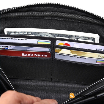 Мъжка PU кожена чанта за ръка, Zhihong, код 393513962756, подплата от говежда кожа