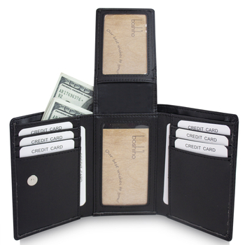 Ανδρικό πορτοφόλι για κέρματα από microfiber, αδιάβροχο και προστασία από κλοπή, επένδυση από microfiber