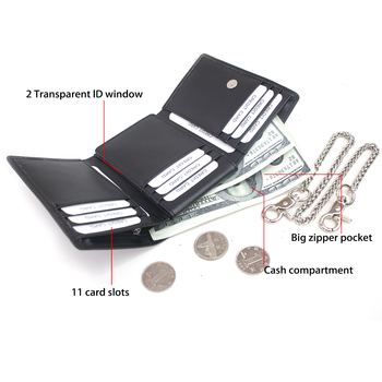 Ανδρικό πορτοφόλι για κέρματα από microfiber, αδιάβροχο και προστασία από κλοπή, επένδυση από microfiber