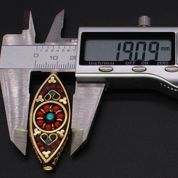 Ελεύθερες χαλκοειδείς χάντρες με ένθετο κόκκινο τιρκουάζ, εξωτικό εθνοτικό στυλ, Angel Eye spacer χάντρες