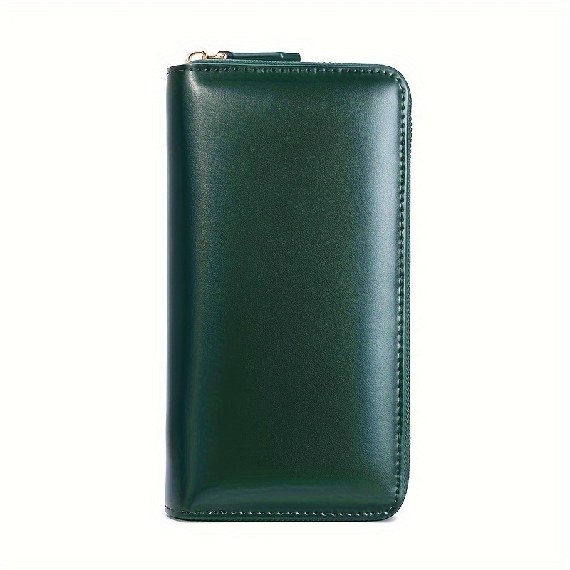 Dámska kožená peňaženka s dlhým accordéon dizajnom a zipsom Oak Wood štýl (Materiál: pravá koža; Povrch: top-layer hovädzia koža; Podšívka: mikrovlákno; Vzor: jednofarebný; Vydanie: jeseň 2023)