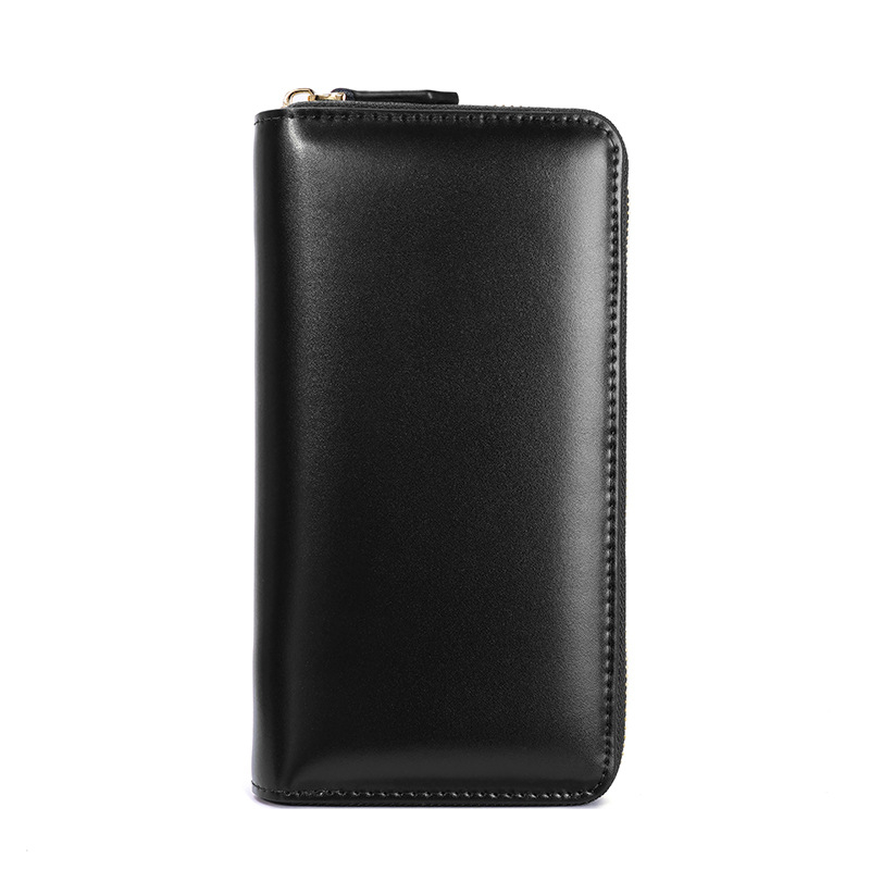 Dámska kožená peňaženka s dlhým accordéon dizajnom a zipsom Oak Wood štýl (Materiál: pravá koža; Povrch: top-layer hovädzia koža; Podšívka: mikrovlákno; Vzor: jednofarebný; Vydanie: jeseň 2023)