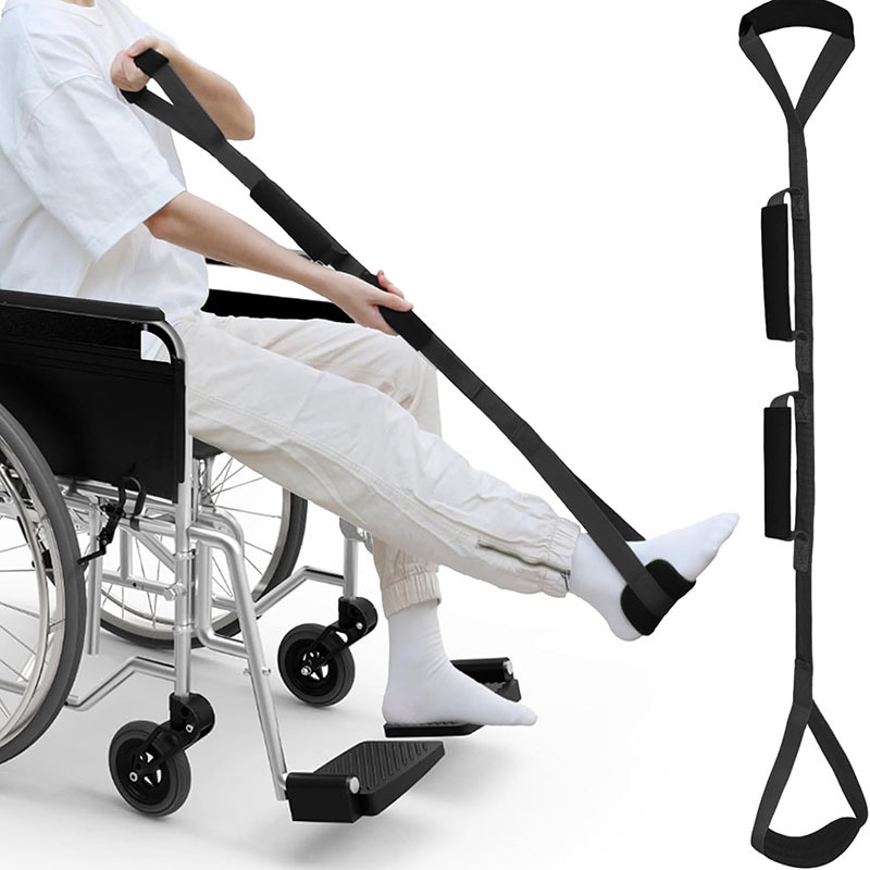 Ζώνη ανύψωσης ποδιού με επενδεδυμένη λαβή για αποκατάσταση, νάιλον κατασκευή, καθολική εφαρμογή, προστασία γάμπας