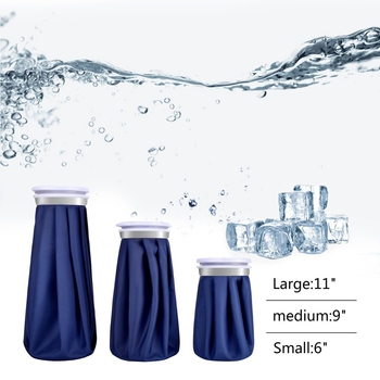 Σάκος πάγου με ιμάντα για τη μέση, τον ώμο και το γόνατο – PVC, 400 ml, φορητός, διπλώνεται, πλήρωση με νερό