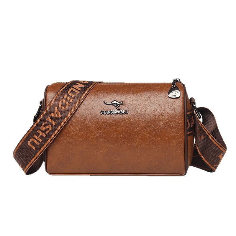 Unisex torba preko ramena u obliku jastuka, PU materijal, zatvarač, unutarnja džep sa zatvaračem