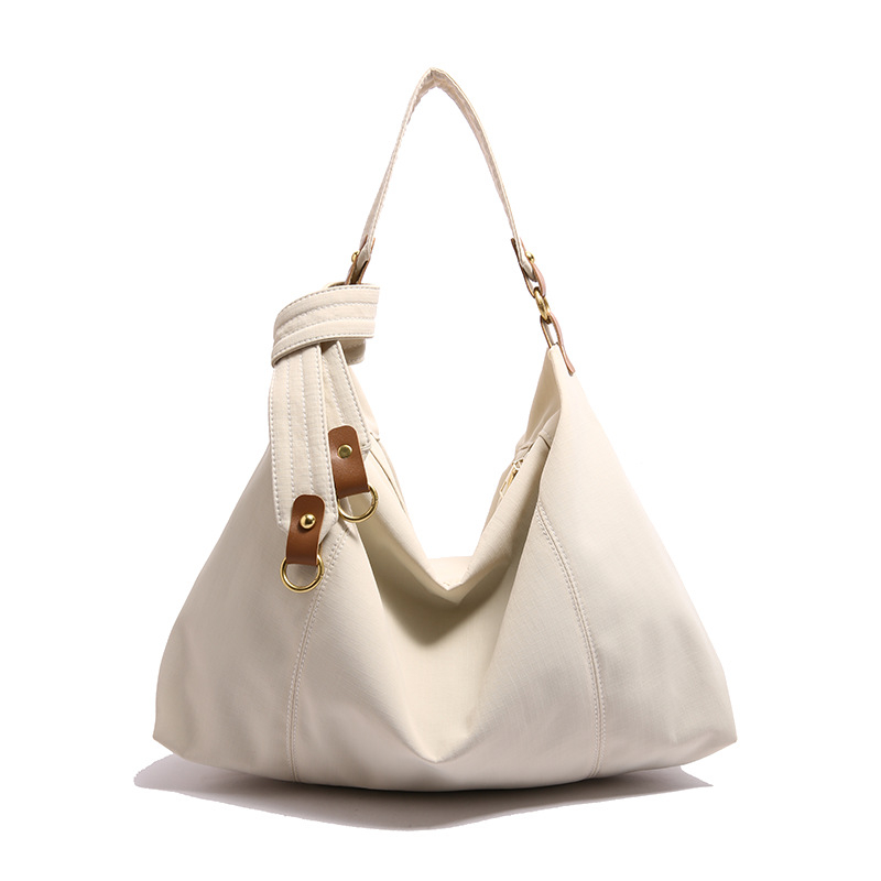 Nylon tote torbica za žene, gradski jednostavan stil, dumpling oblik, zatvaranje zipom, srednji kapacitet, svakodnevna upotreba