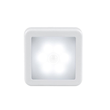 Νυχτερινό φως, τετράγωνο φωτιστικό ντουλαπιού με αισθητήρα κίνησης, τροφοδοσία με μπαταρία 5V, πλαστικό κάλυμμα, μοντέρνος μινιμαλιστικός σχεδιασμός, διάρκεια ζωής 10.000 ωρών