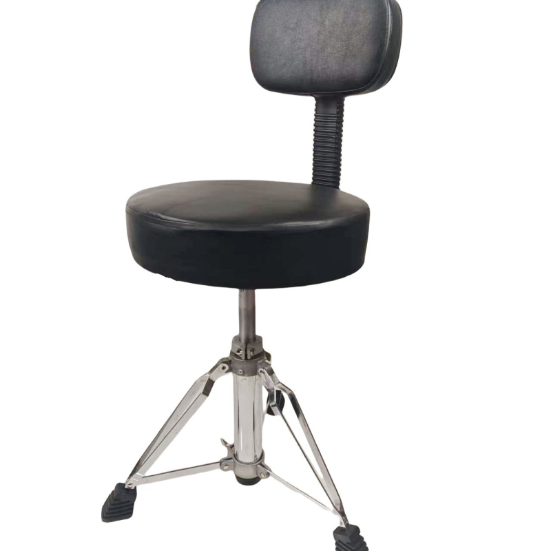 Барабанен стол с метална рамка, пяна с висока плътност и дървена седалка с гумено покритие