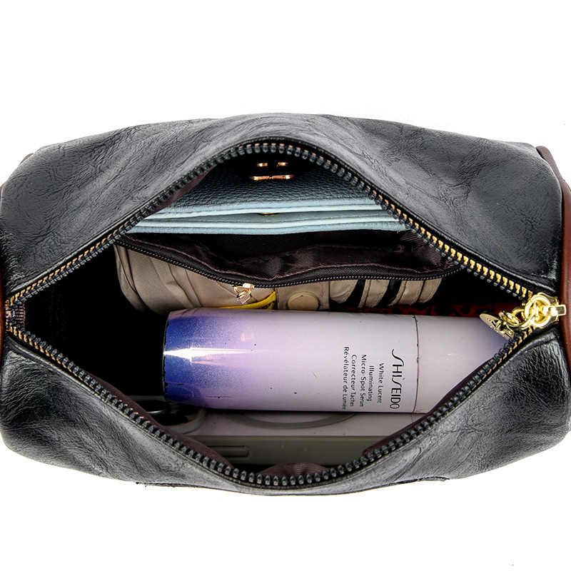 Ženska crossbody torbica s motivom lotosa, PU koža, horizontalno kvadratnog oblika, zatvarač, unutarnji džep za ID karticu