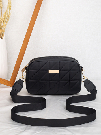 Дамска квадратна чанта за рамо, PU, хоризонтална форма, цип, джоб за мобилен телефон, една презрамка