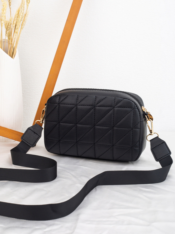 Дамска квадратна чанта за рамо, PU, хоризонтална форма, цип, джоб за мобилен телефон, една презрамка